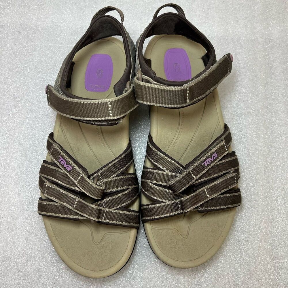 Teva Tirra Women's Brown Hiking Gorpore Strappy Sandals Granola Girl Sz 7